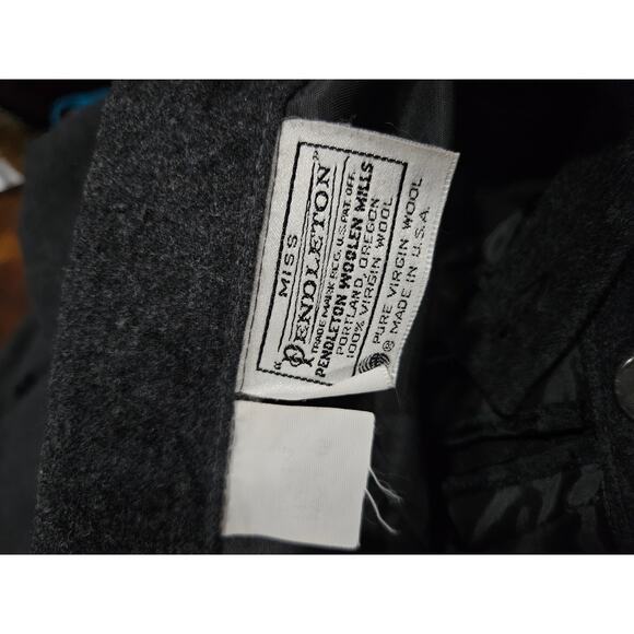 Vintage Miss Pendleton Women's Gray Wool Skirt Blazer Suit Set Size 6 - Picture 10 of 16